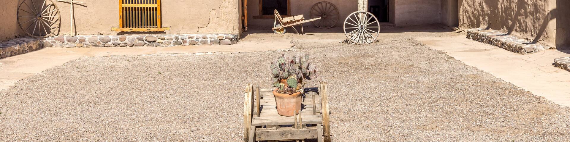 The courtyard of Fort Leaton State Historic Site in Texas