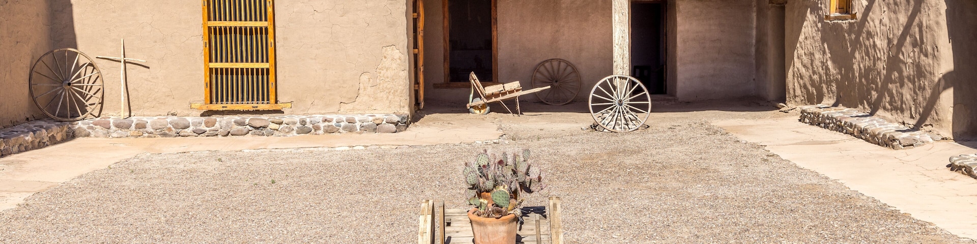 The courtyard of Fort Leaton State Historic Site in Texas