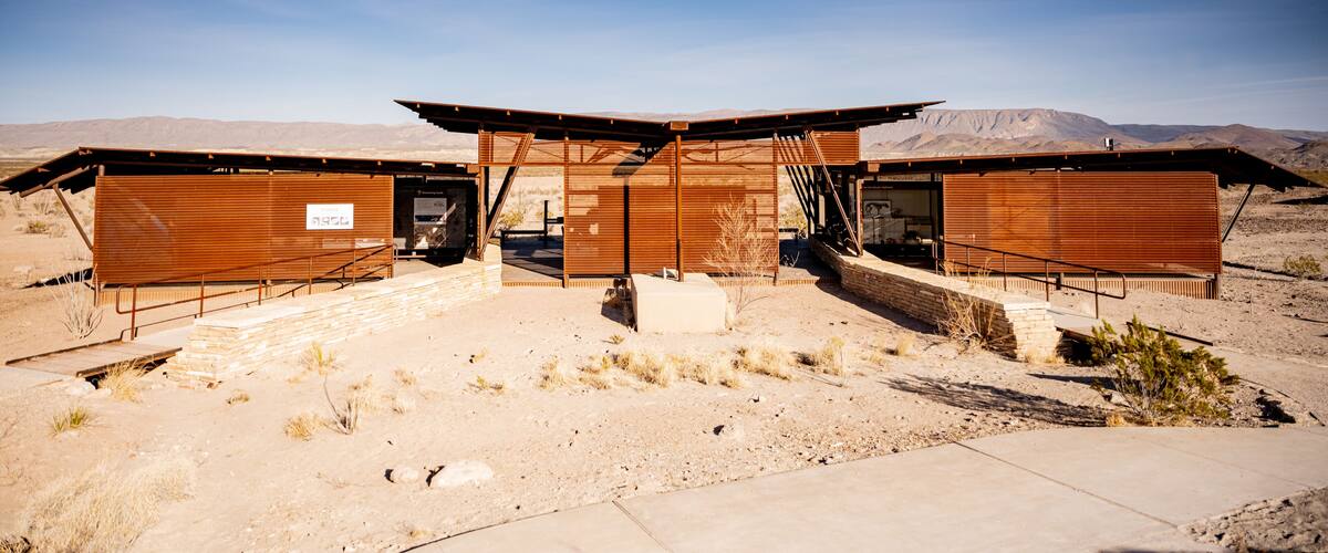 Fossil Discovery Exhibit Buildign Under Blue Sky