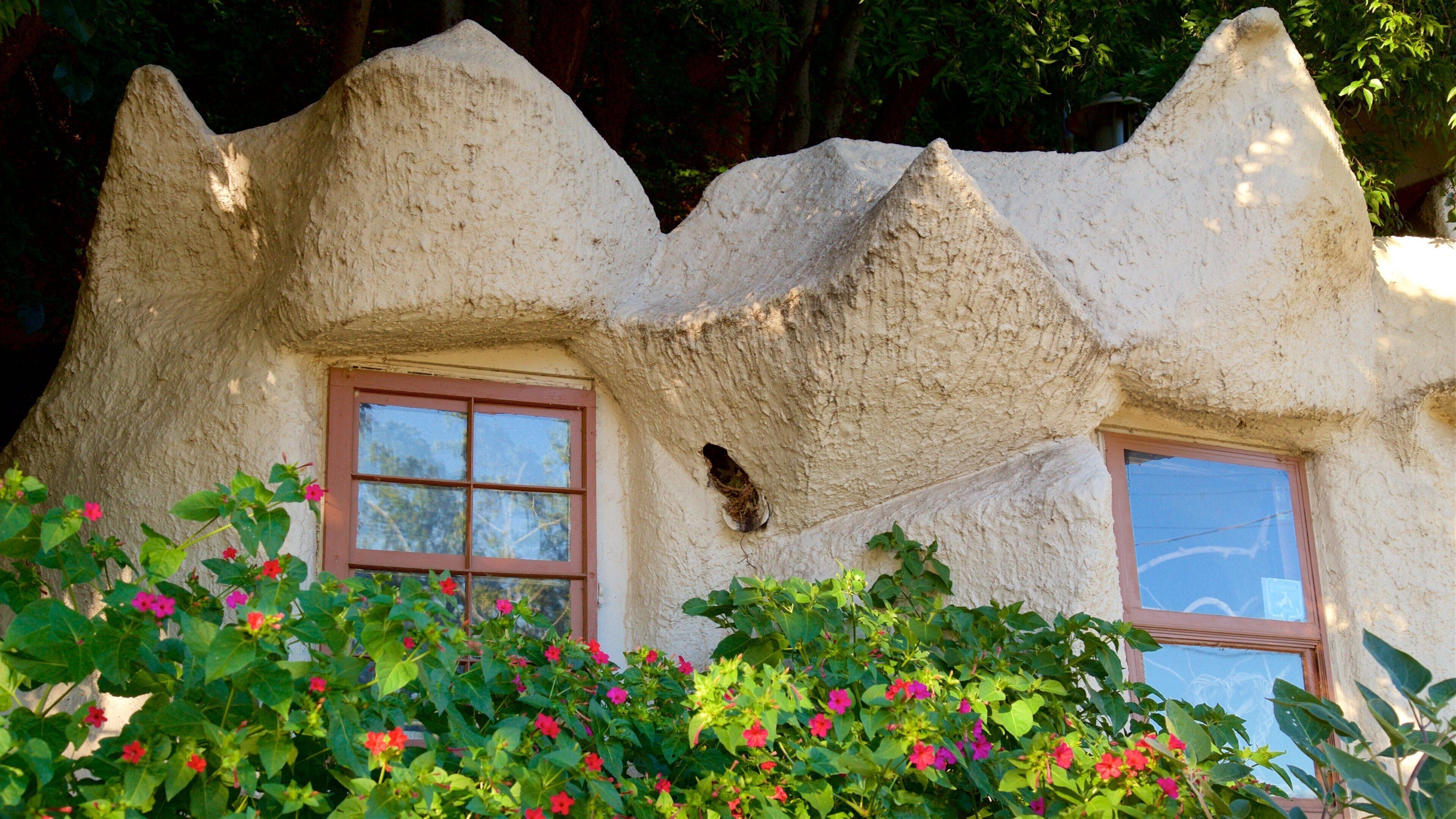 The Cave House featuring wildflowers, a house and heritage elements