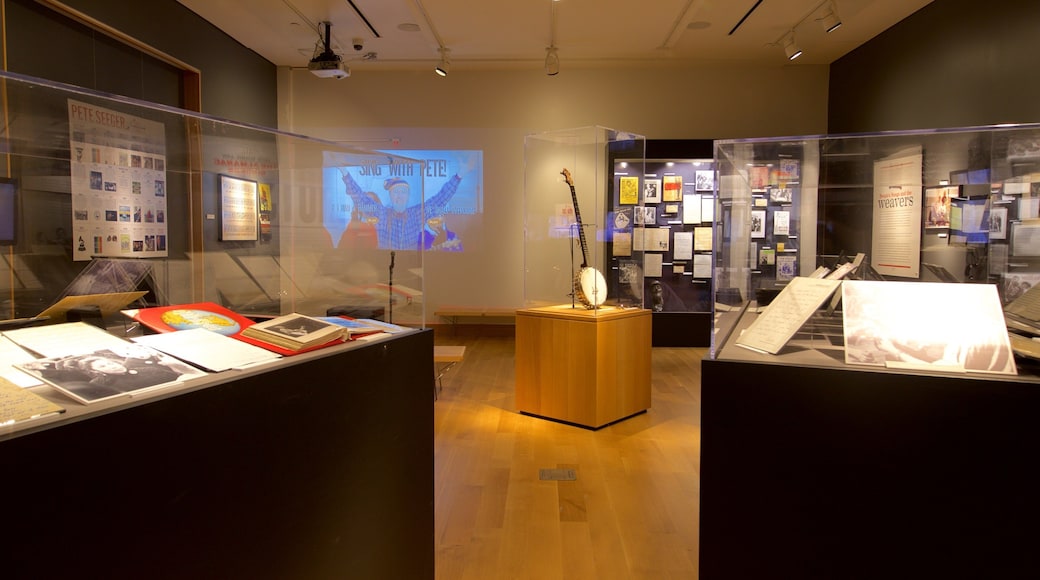 Musée Woody Guthrie Center mettant en vedette scènes intérieures et musique