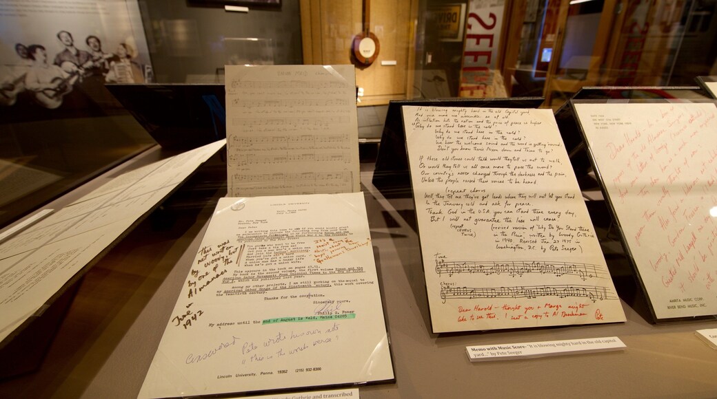 Woody Guthrie Center which includes interior views