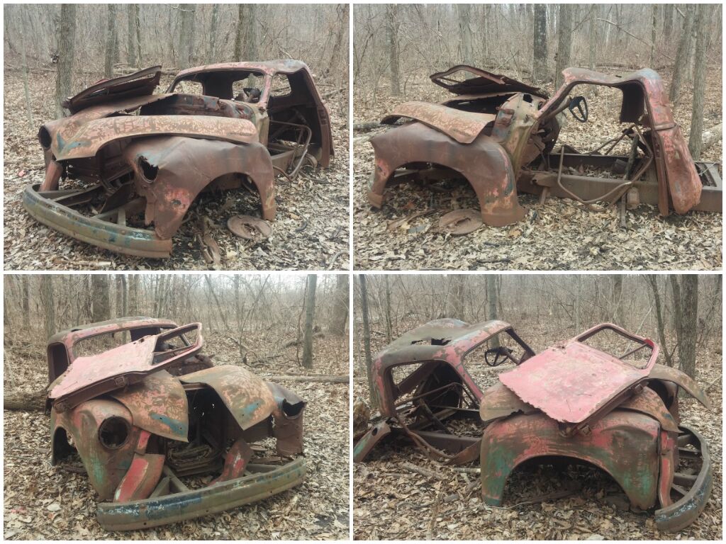 Another year and the degradation of this abandoned jalopy in the woods just off one of the hiking trails at Battelle Darby Creek Metro Park carries on.