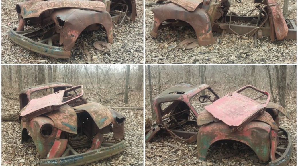 Another year and the degradation of this abandoned jalopy in the woods just off one of the hiking trails at Battelle Darby Creek Metro Park carries on.