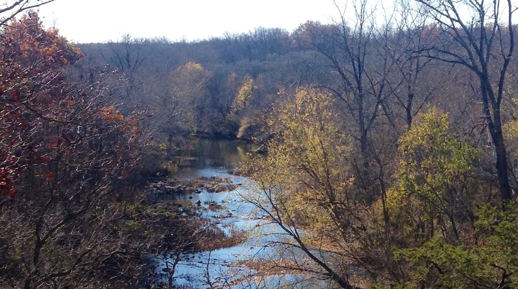 Big Darby Creek River viewed from the overlook in the fall.