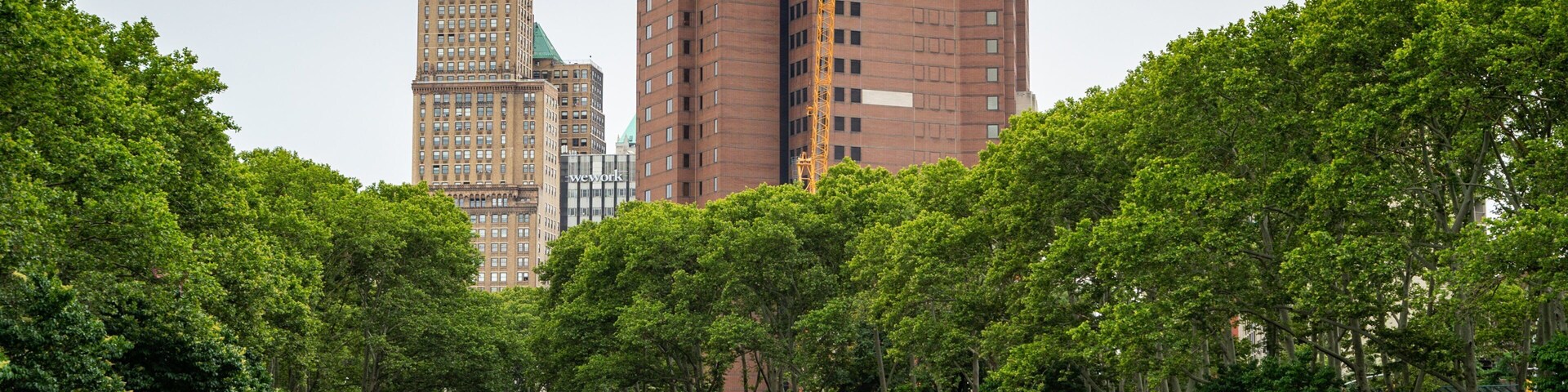 Cadman Plaza Park which includes a sporting event as well as a large group of people