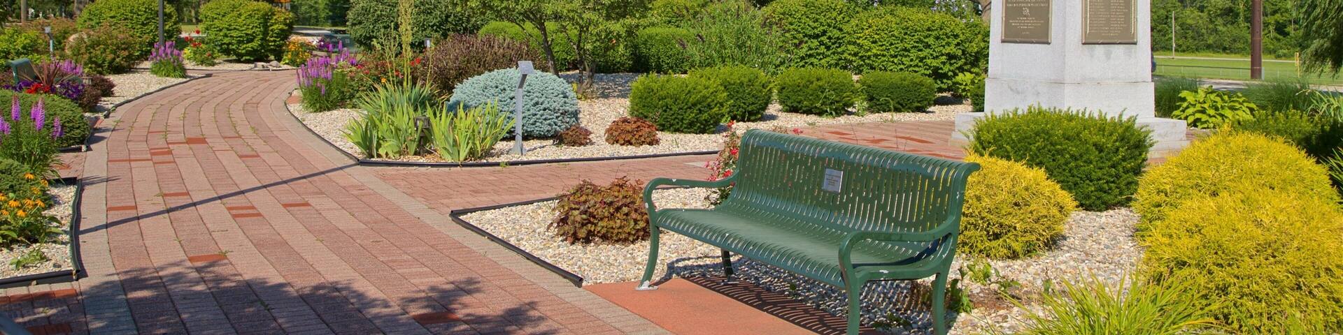 Parc Hoyt montrant jardin et fleurs