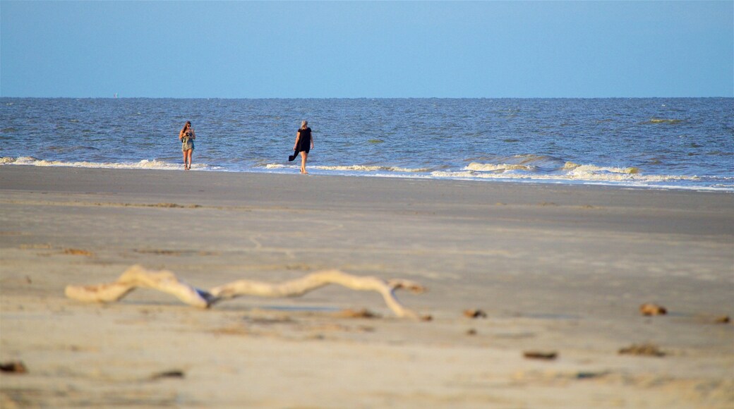 Great Dunes Park som viser udsigt over kystområde og en strand såvel som et par