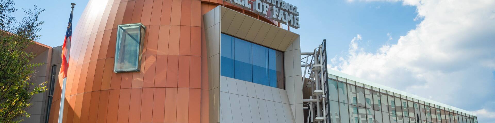 College Football Hall of Fame featuring signage