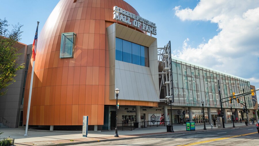 College Football Hall of Fame featuring signage