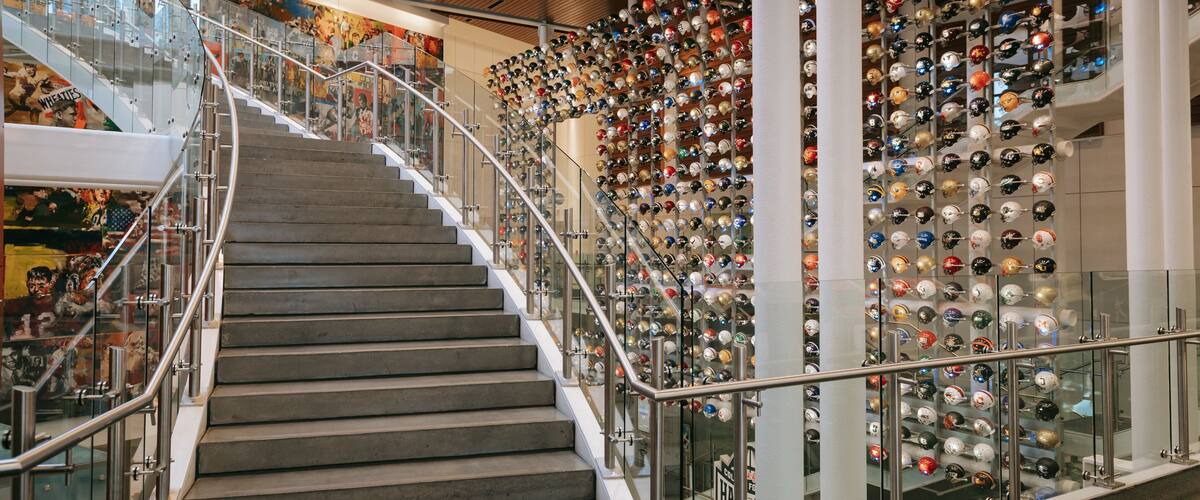College Football Hall of Fame showing interior views