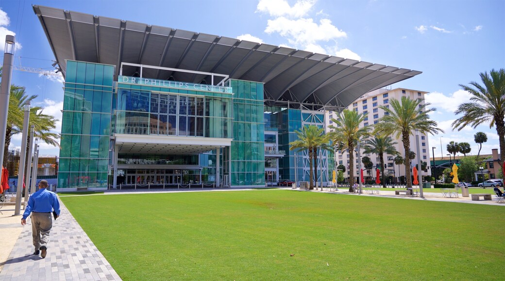 Dr. Phillips Center for the Performing Arts which includes modern architecture