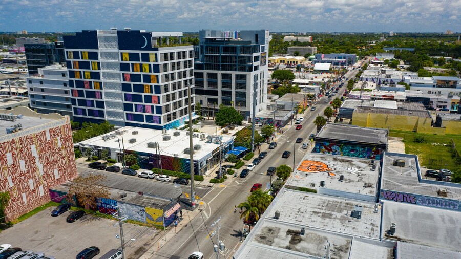 Aerial image of Wynwood Miami FL USA