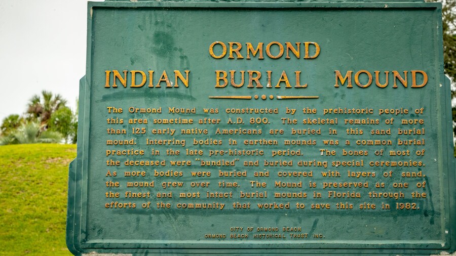 Ormond Mound which includes signage and heritage elements