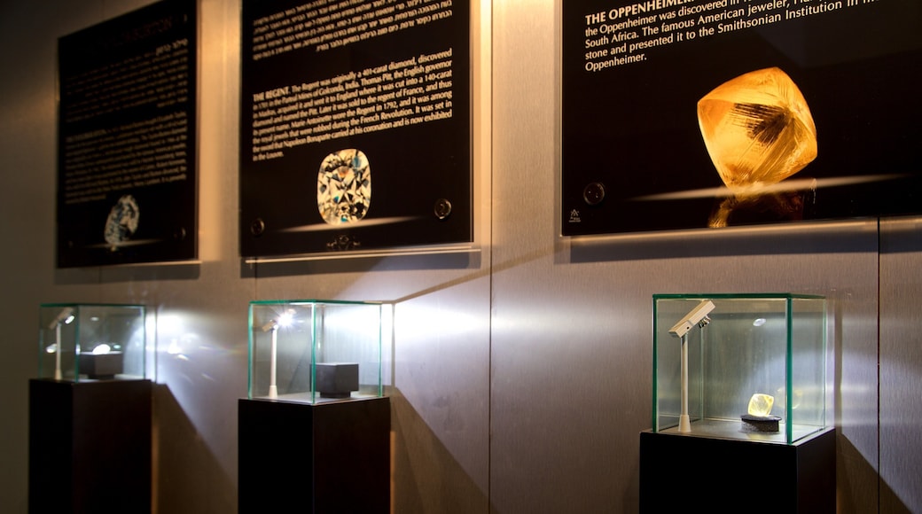 Museu de Diamantes Harry Oppenheimer caracterizando vistas internas e sinalização
