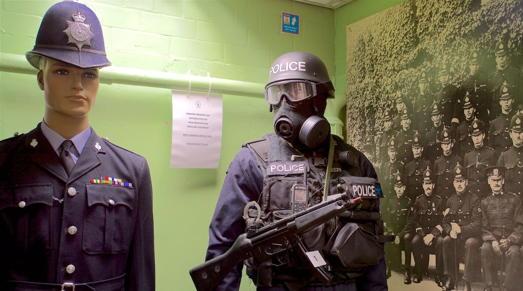 Museum of Policing in Cheshire which includes interior views and military items