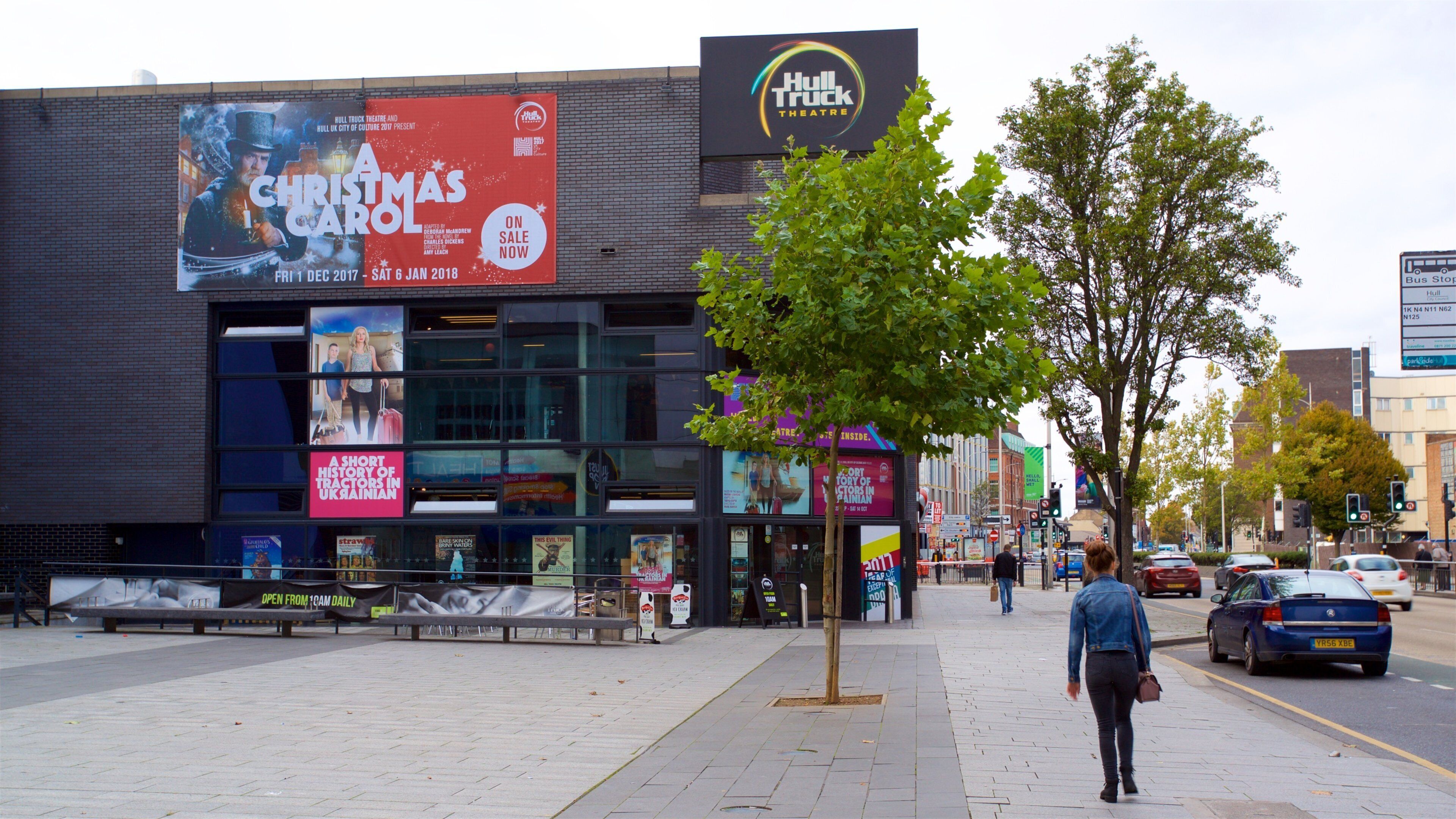 Hull Truck Theatre showing street scenes as well as an individual female