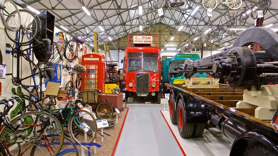 Ipswich Transport Museum which includes heritage elements and interior views