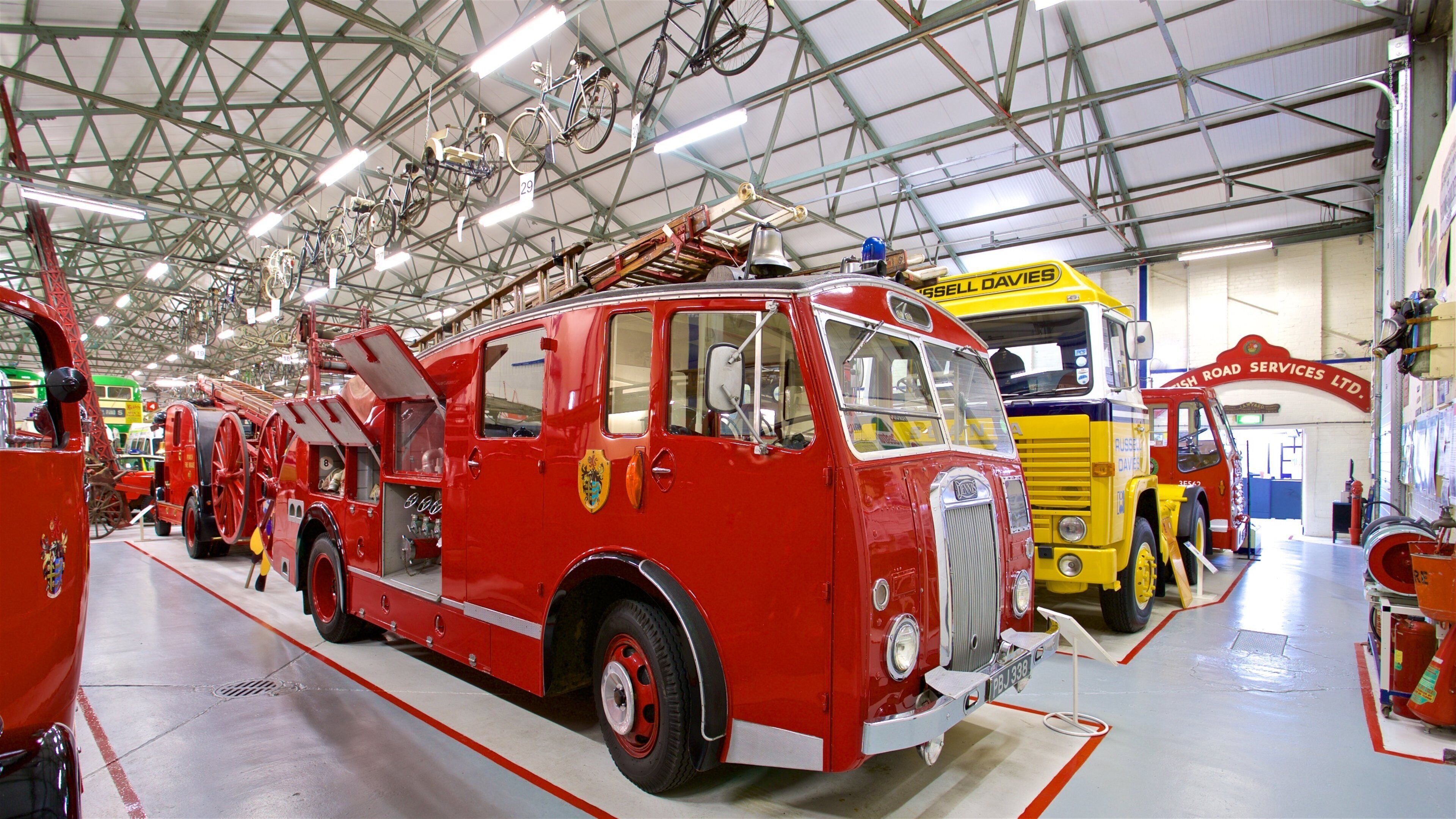 Ipswich Transport Museum featuring interior views and heritage elements