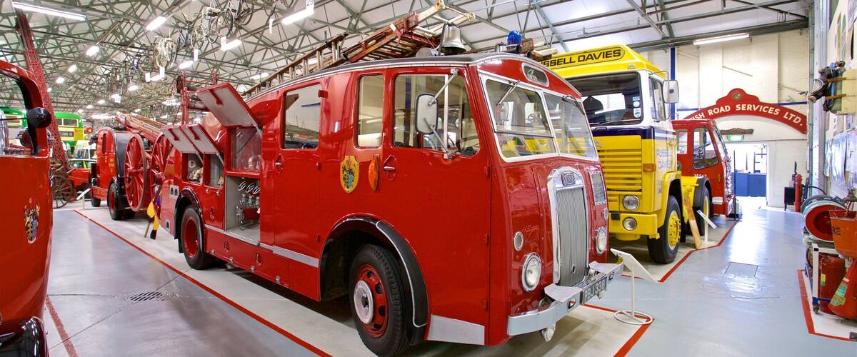 Ipswich Transport Museum featuring interior views and heritage elements