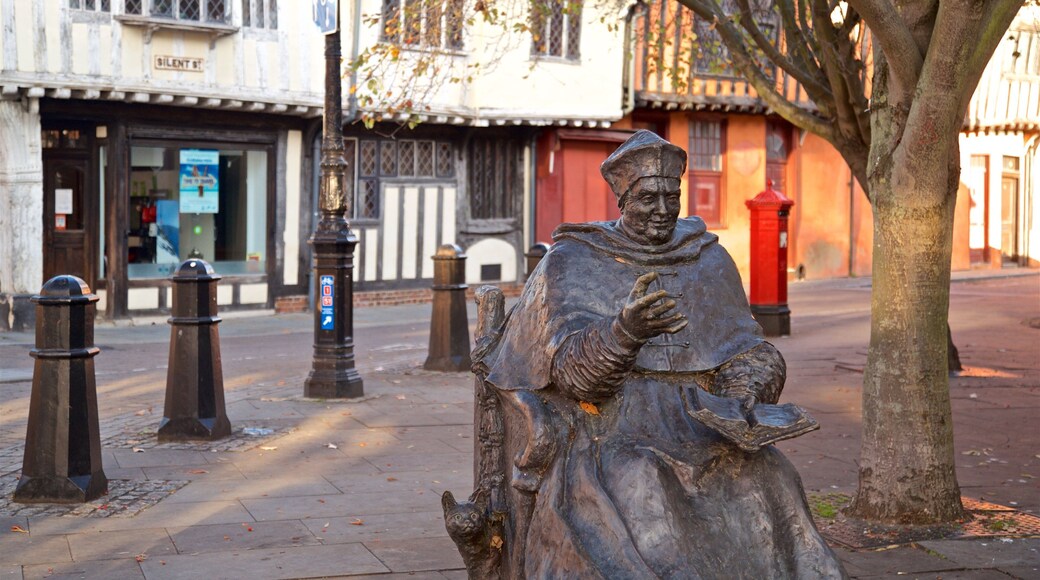 Cardinal Thomas Wolsey Statue showing religious elements and a statue or sculpture