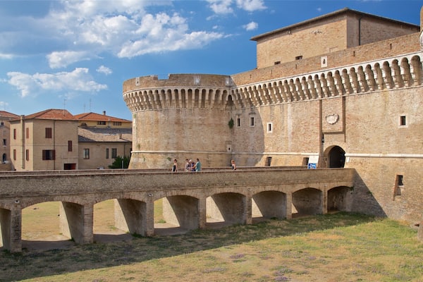 Rocca Roveresca di Senigallia which includes a bridge, a castle and heritage architecture