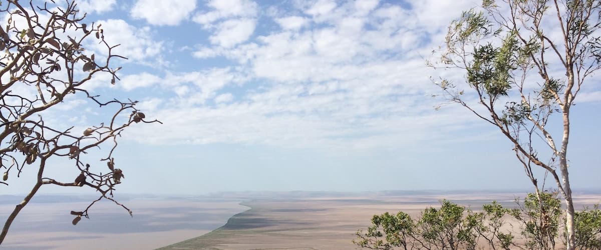 Top of the eastern Kimberley region. You can see the ocean into the land