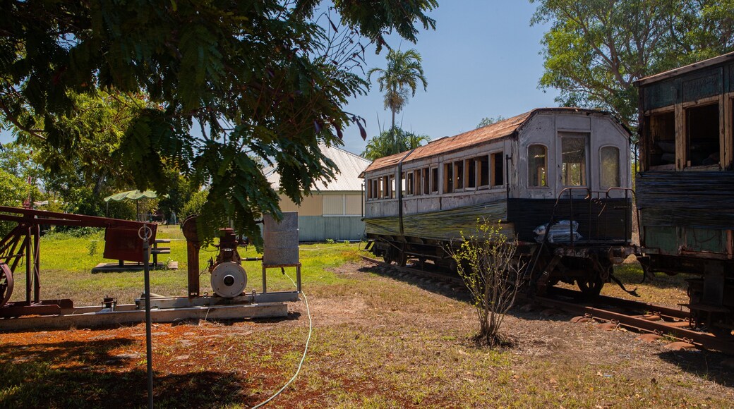 Adelaide River Railway Museum showing railway items and heritage elements