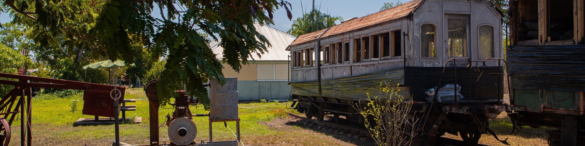 Adelaide River Railway Museum showing railway items and heritage elements