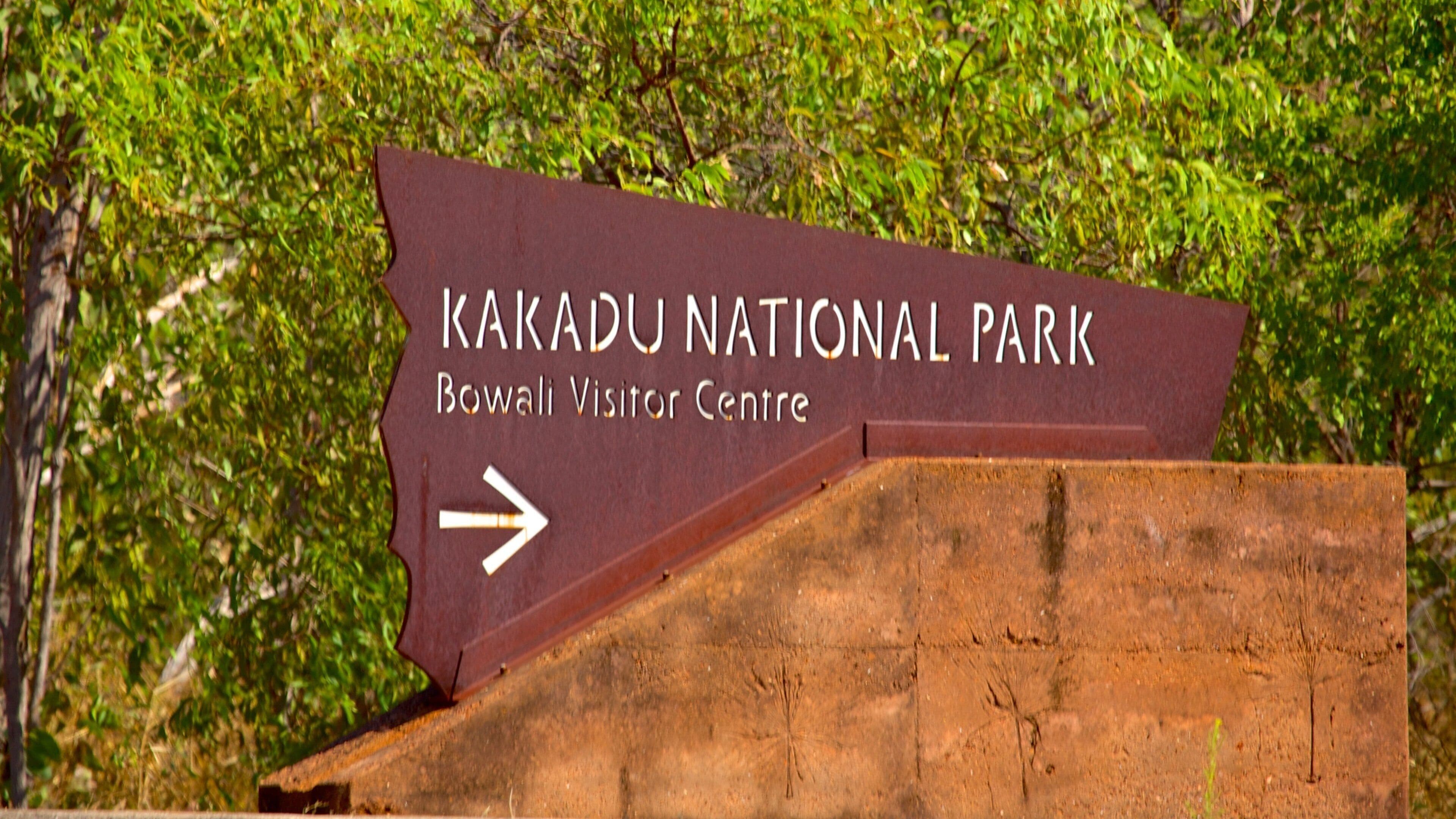 Parque Nacional Kakadu que incluye señalización