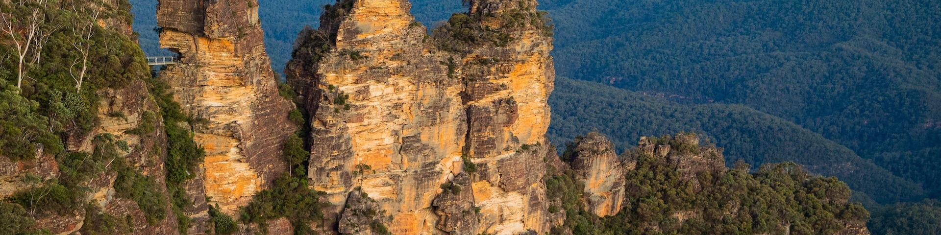 Echo Point Lookout showing a gorge or canyon and landscape views