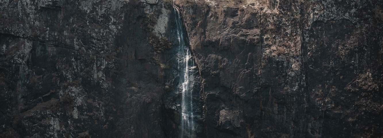 The view of Ellenborough Falls from across the valley at Ellenborough Falls, New South Wales.