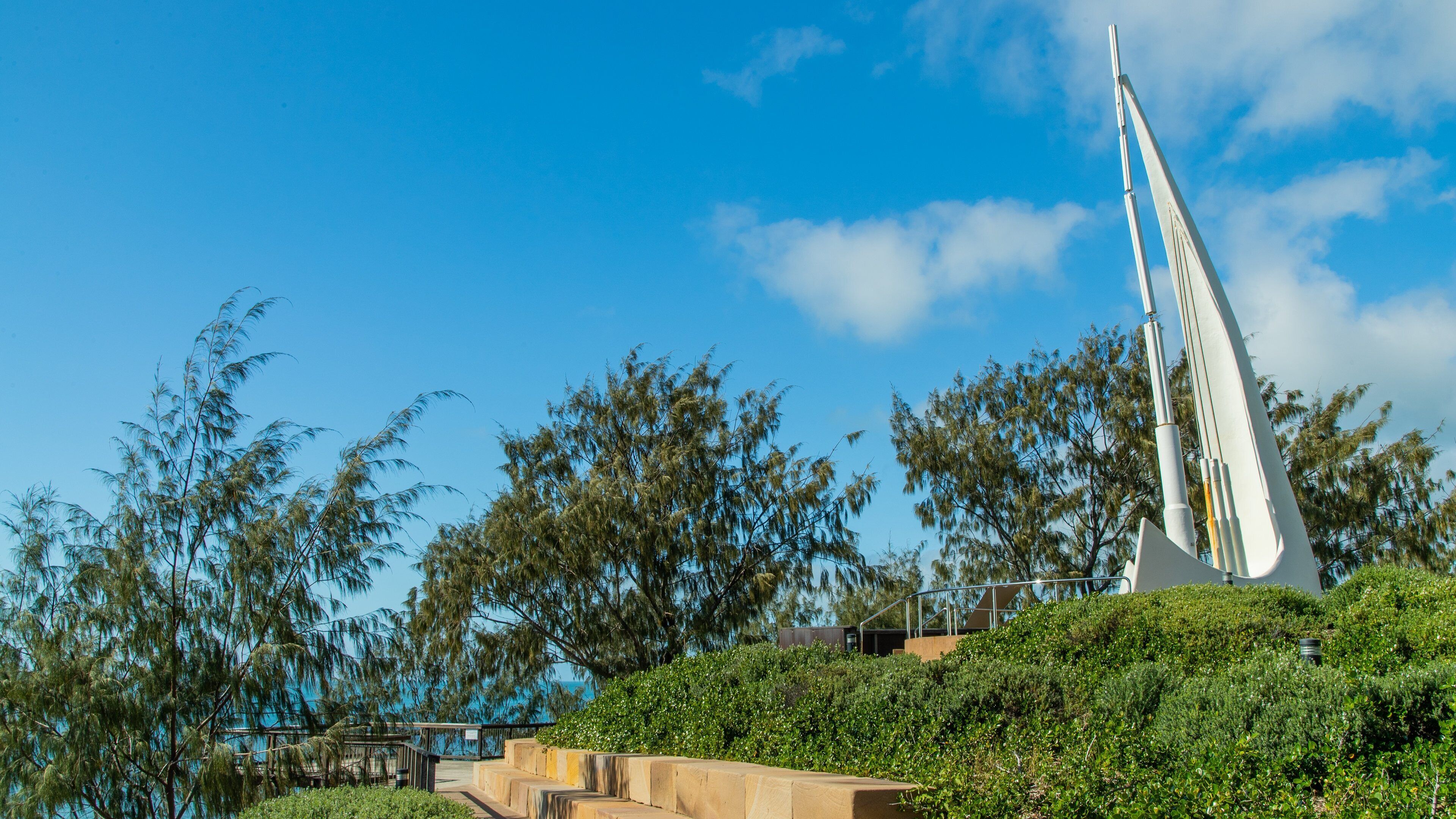 Singing Ship featuring a garden