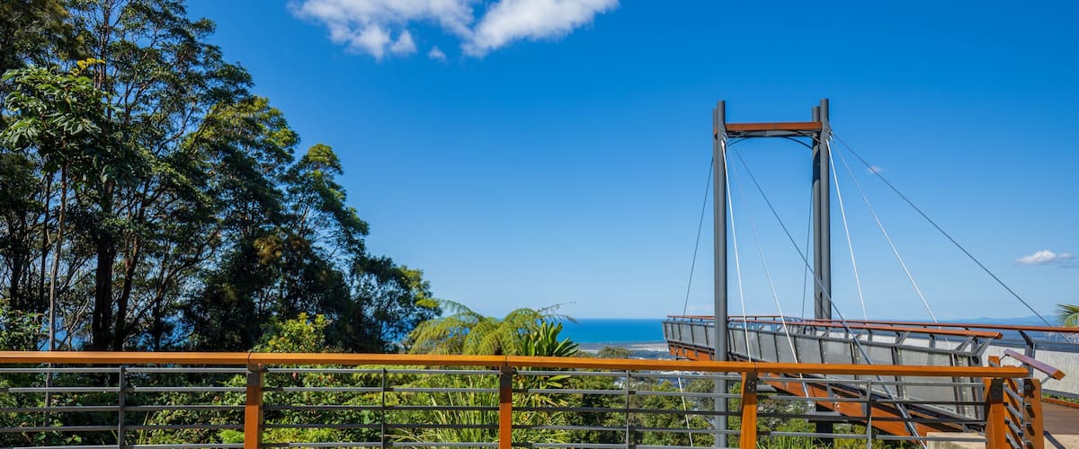 Forest Sky Pier featuring a bridge