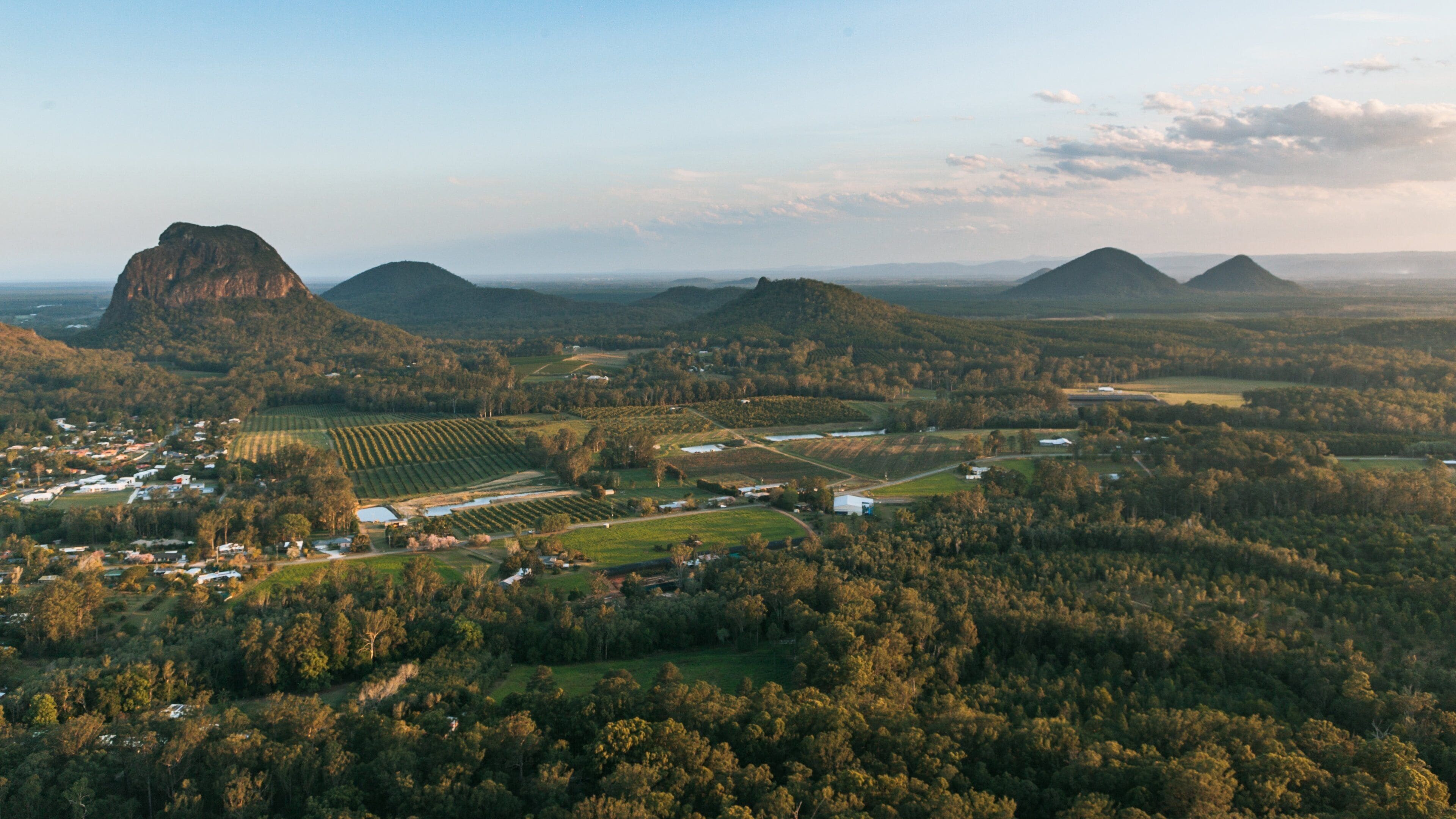 Mount Ngungun featuring tranquil scenes, a sunset and mountains