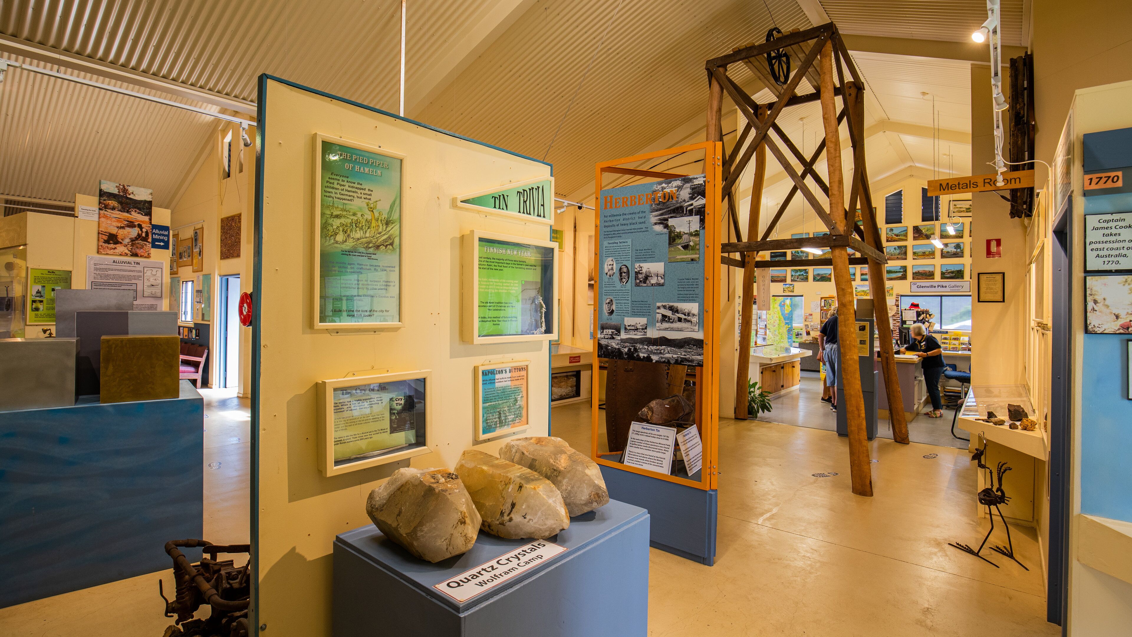 Herberton Mining Museum and Visitor Information Centre which includes interior views