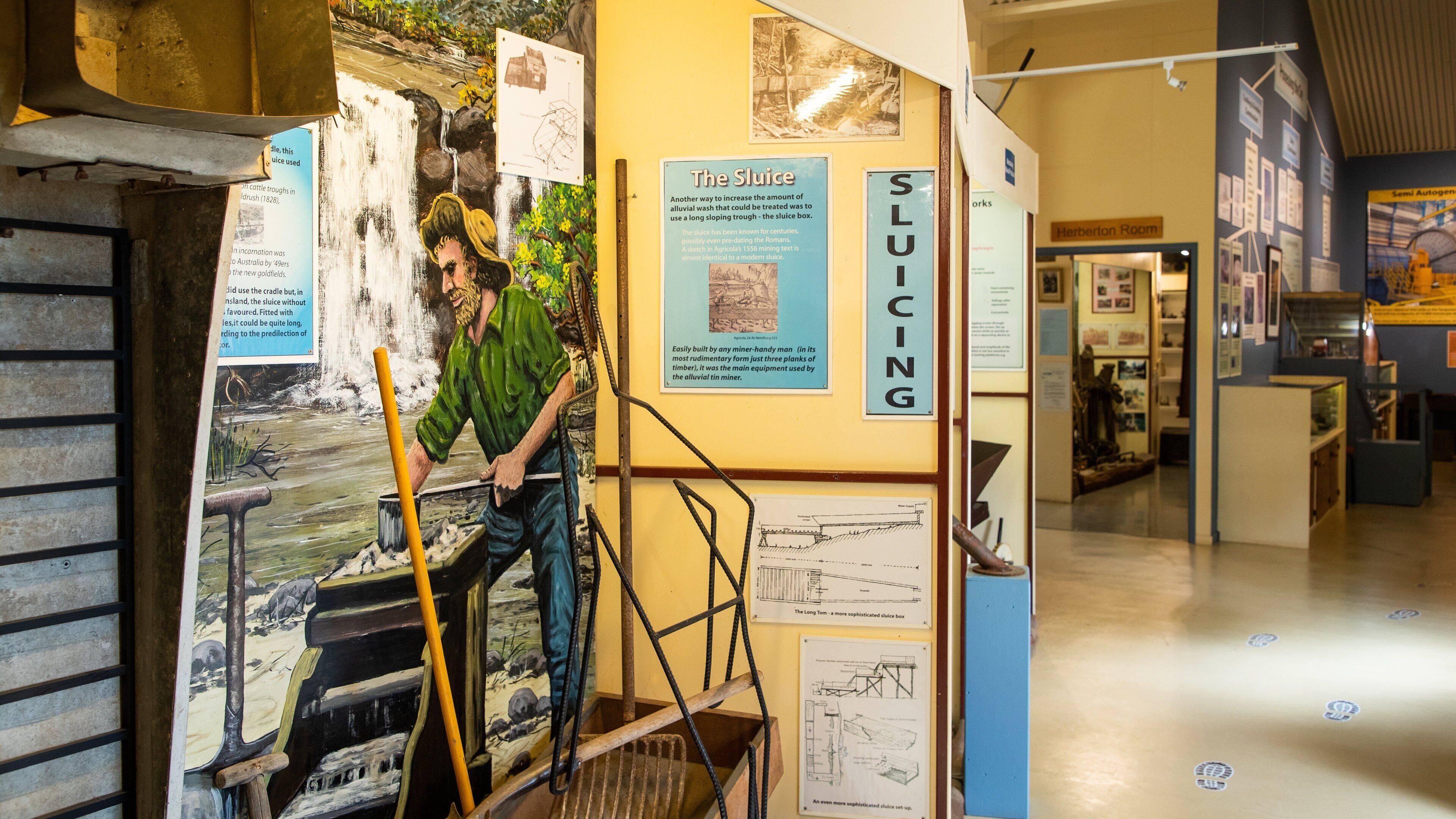 Herberton Mining Museum and Visitor Information Centre showing interior views