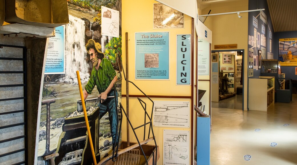 Herberton Mining Museum and Visitor Information Centre showing interior views