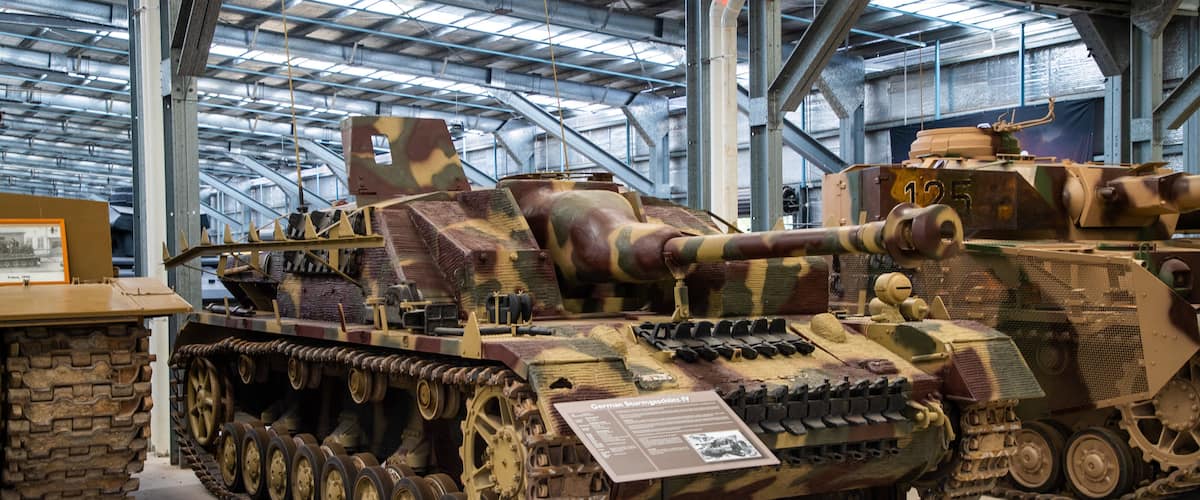 Australian Armour and Artillery Museum which includes interior views and military items