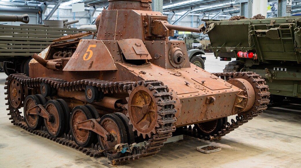 Australian Armour and Artillery Museum featuring interior views and military items