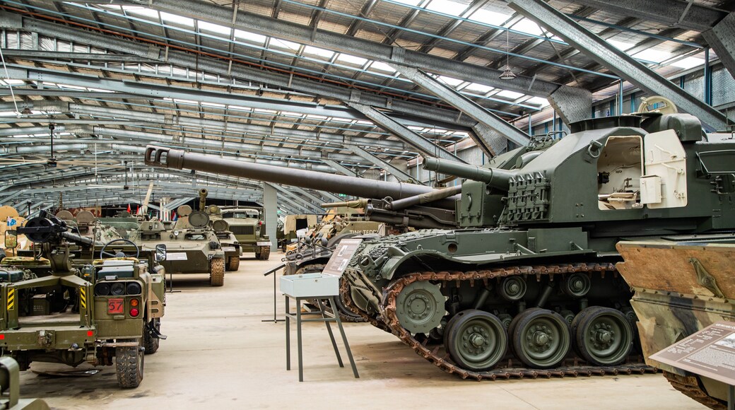 Australian Armour and Artillery Museum featuring interior views and military items