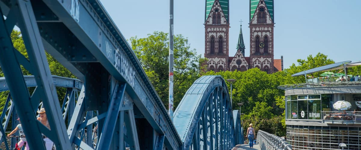Blue Bridge featuring heritage architecture and a bridge