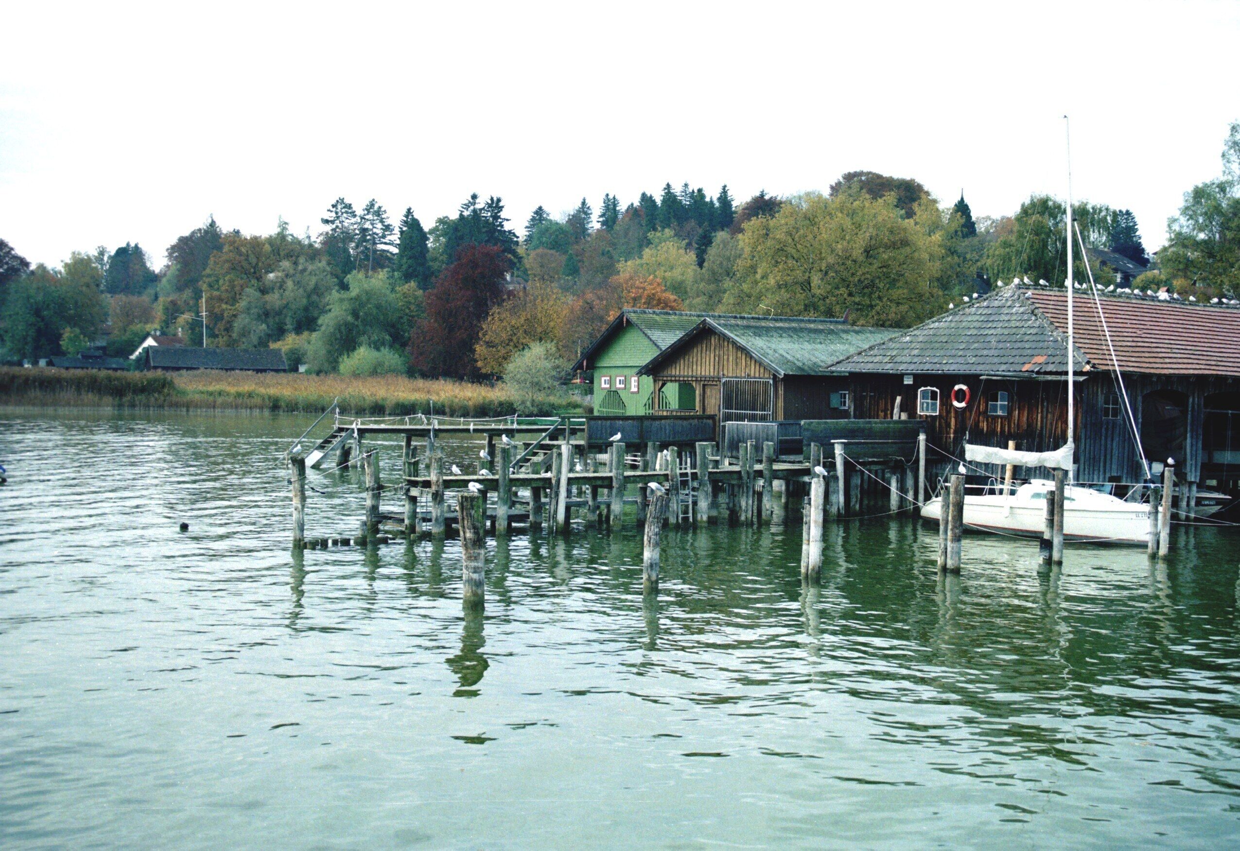 Schondorf am Ammersee, boathouses