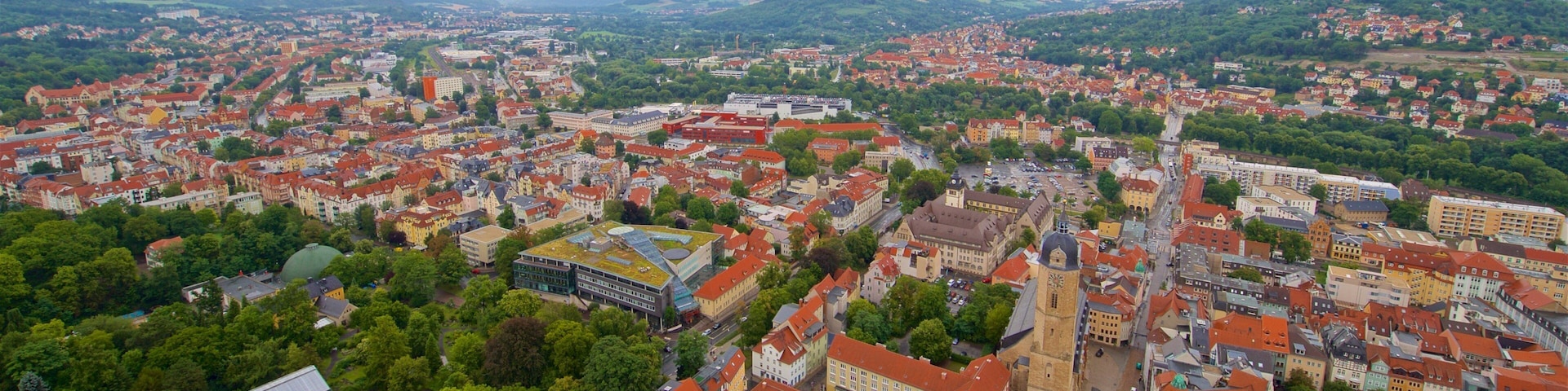 Jen-Tower which includes landscape views and a city