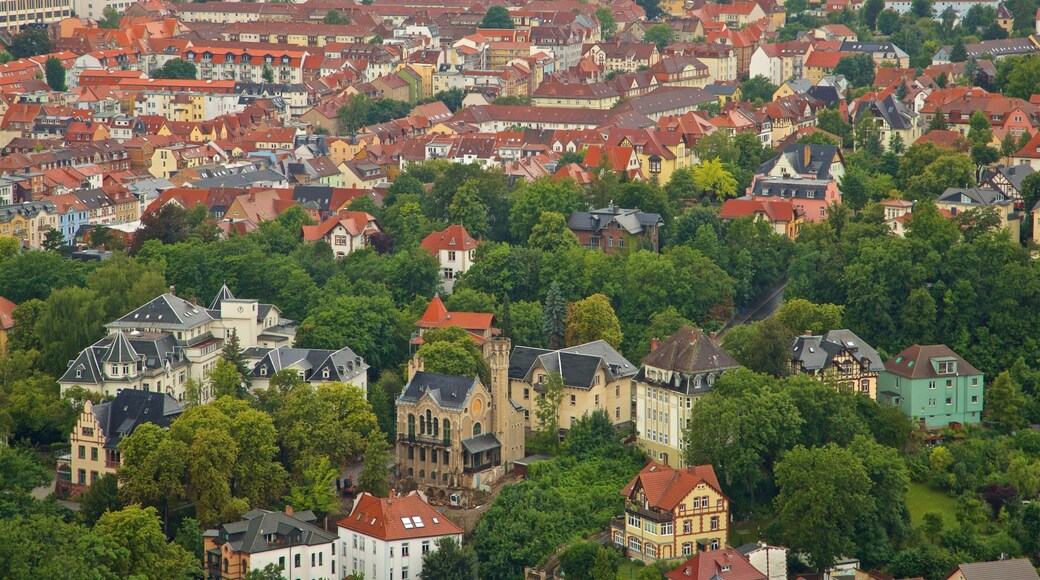 Jen-Tower which includes a city and landscape views
