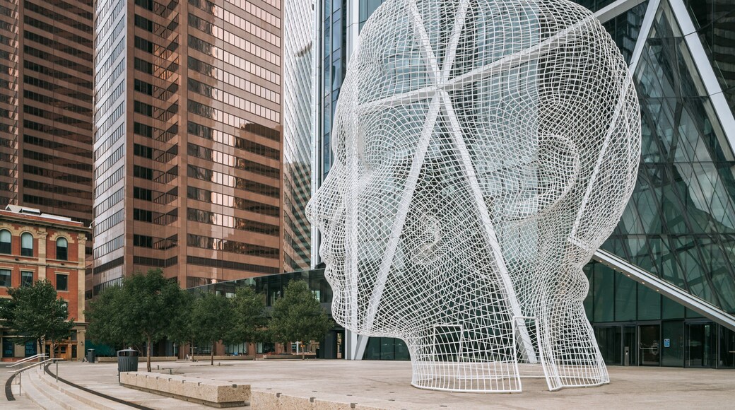 Wonderland Sculpture showing a city and outdoor art