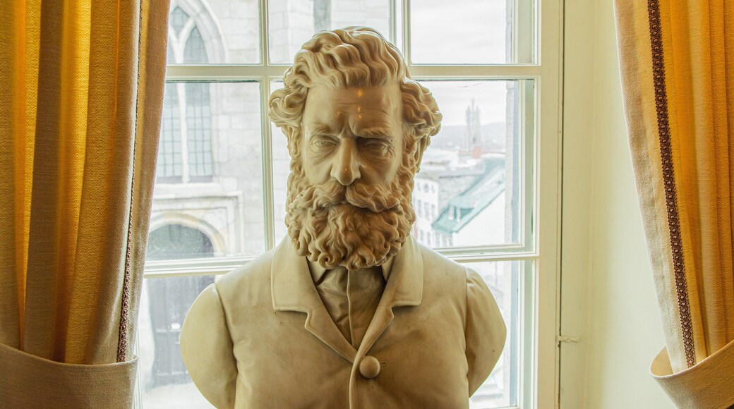 Morrin Centre showing heritage elements, interior views and a statue or sculpture