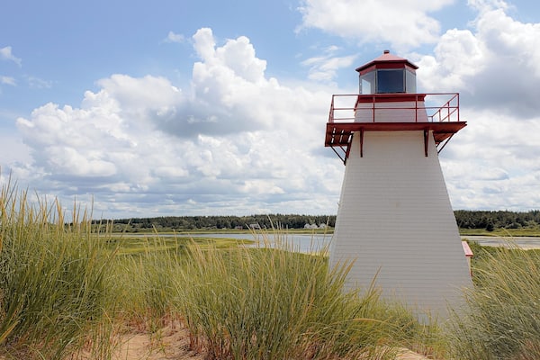 If you walk down the beach a little bit in Morelle, PEI and you're really into lighthouses, this place is picture perfect.