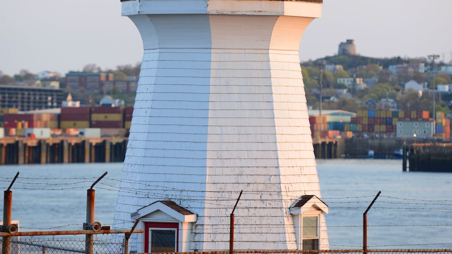 Saint John Coast Guard Base Lighthouse in Saint John Harbour, Saint John, New Brunswick, Canada.