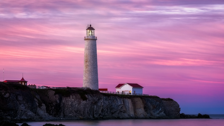 Cap-des-Rosiers Lighthouse, Forillon National Park, Gaspesie, Quebec, Canada